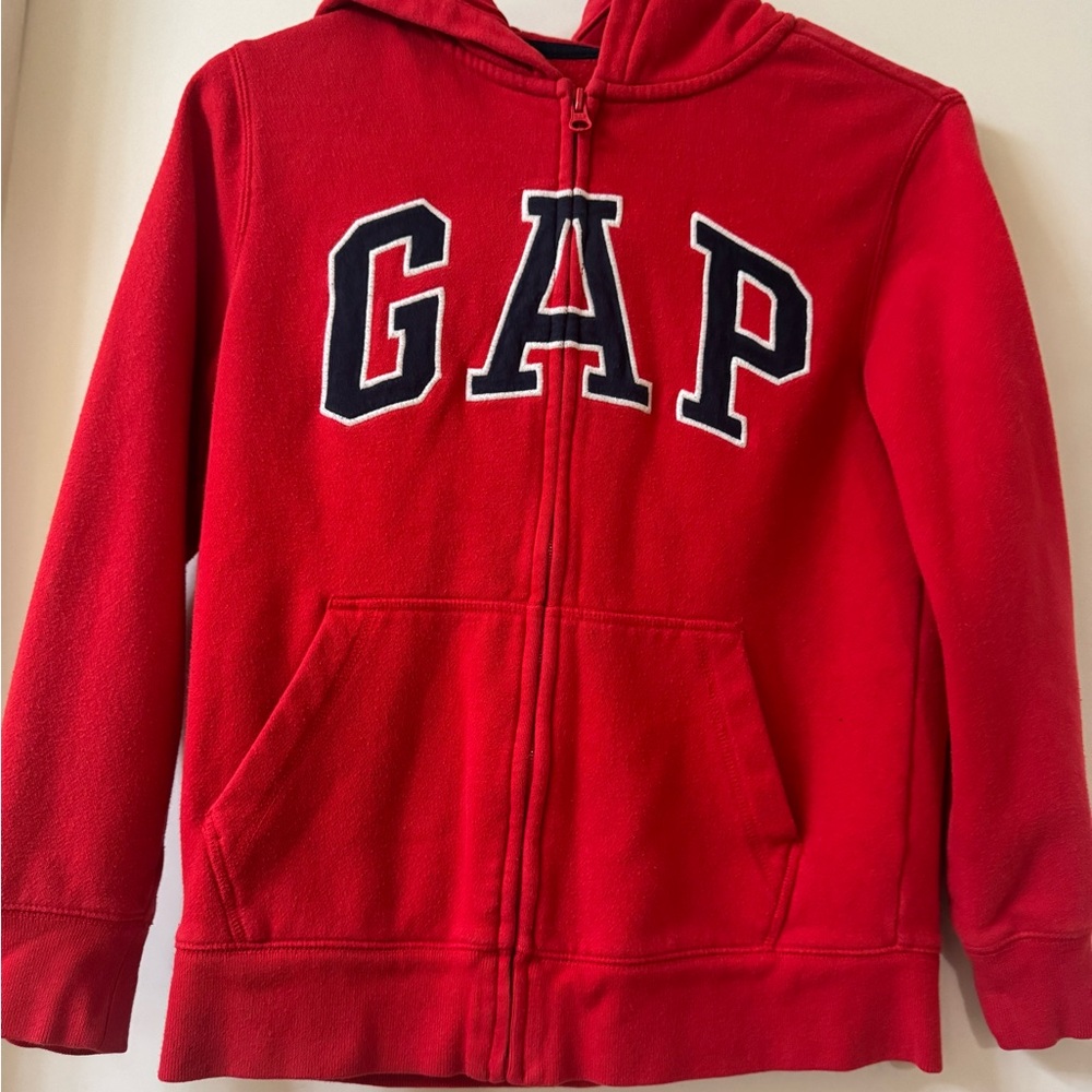 GAP Kids Bold Red Zip-Up Hoodie